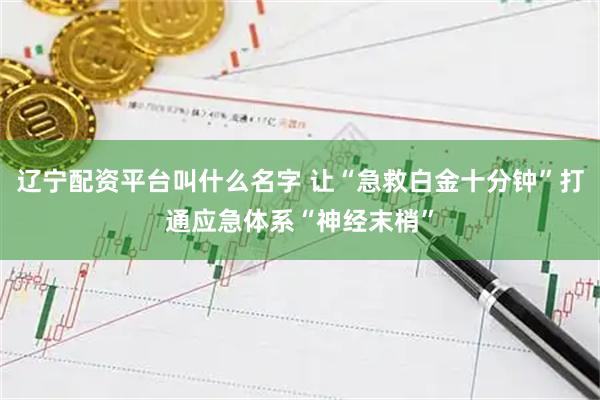 辽宁配资平台叫什么名字 让“急救白金十分钟”打通应急体系“神经末梢”