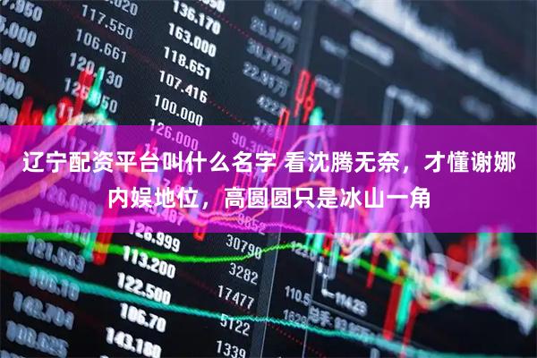 辽宁配资平台叫什么名字 看沈腾无奈，才懂谢娜内娱地位，高圆圆只是冰山一角